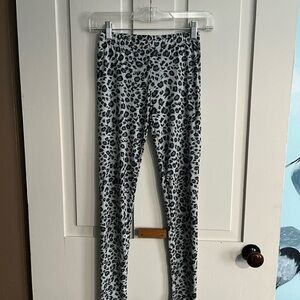 Miley Cyrus & Max Azria Black and White Animal Print Leggings